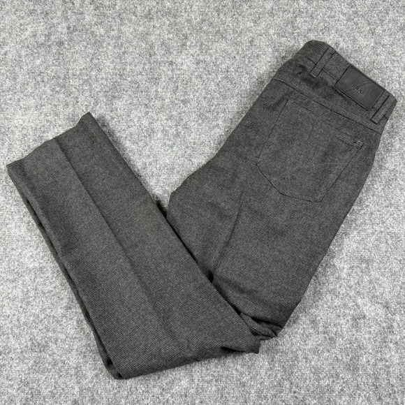 Brax Pants Size 35/36 Gray Black Patterned‎ Flat Front Regular Fit Dress Men's - Picture 3 of 13